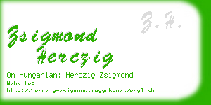 zsigmond herczig business card